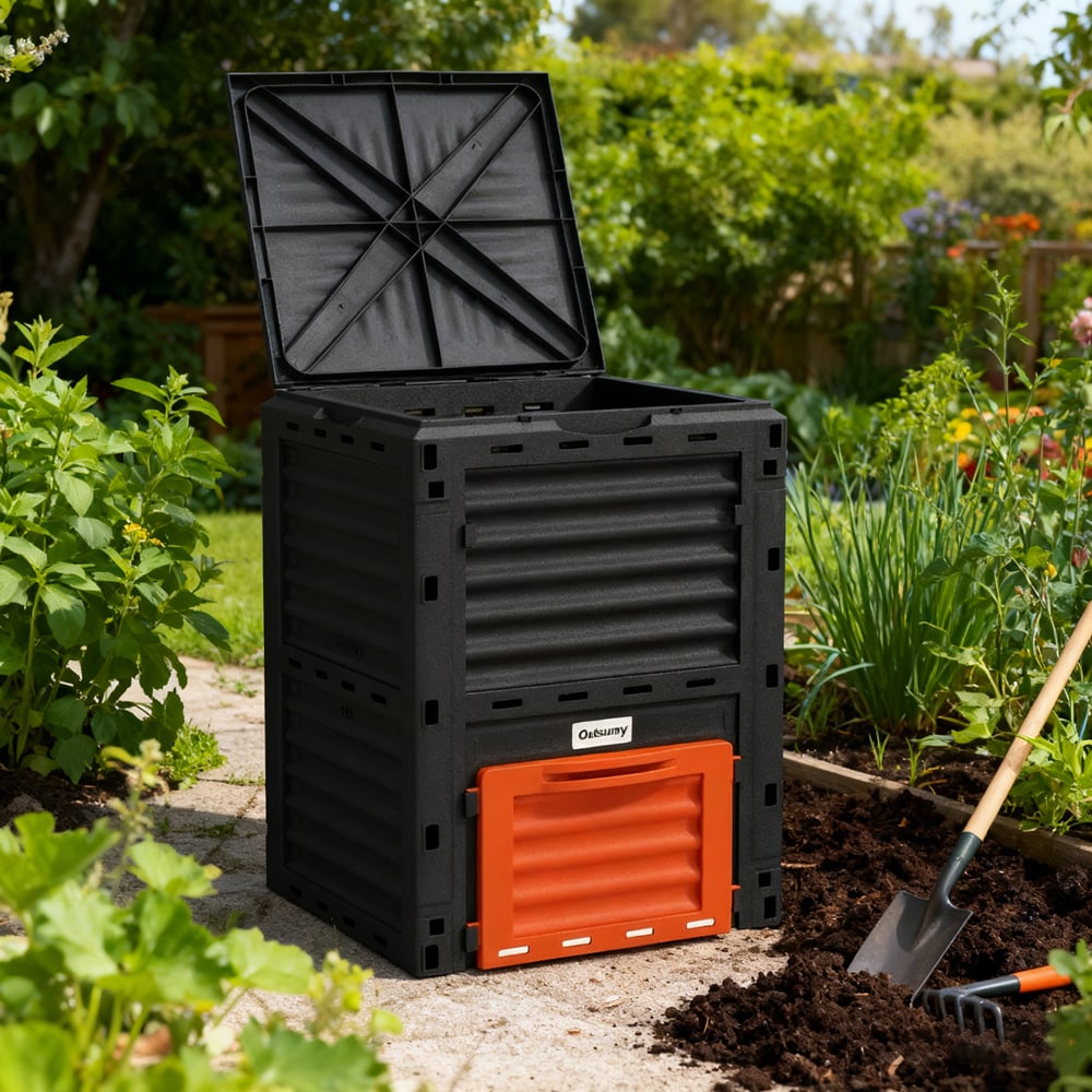 Garden Compost Bin For Efficient Soil Production, Large Capacity_voghion.com